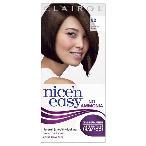 Nice & Easy Lasting Colour Non Permanent 82 Dark Warm Brown - Colourants at MyPerfumeShop by Clairol