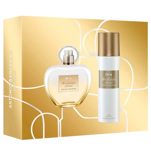 Antonio Banderas Her Golden Secret Gift Set 80ml EDT + 150ml Deodorant Spray - For Her at MyPerfumeShop by Antonio Banderas