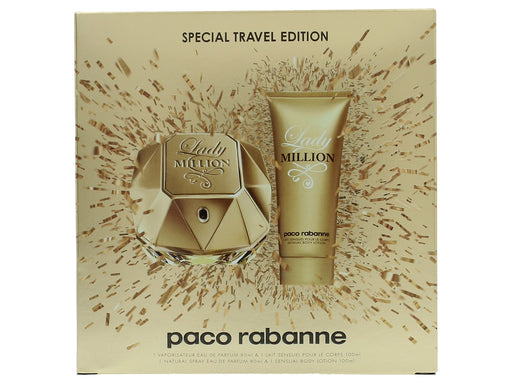 Paco Rabanne Lady Million Gift Set 80ml EDP + 100ml Body Lotion - For Her at MyPerfumeShop by Paco Rabanne