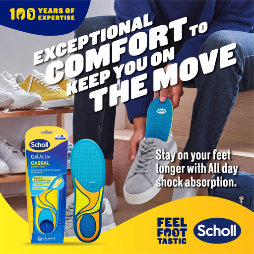 Scholl Gel Activ Casual Insoles Large 7-12 2 Pack - Foot Care at MyPerfumeShop by Scholl