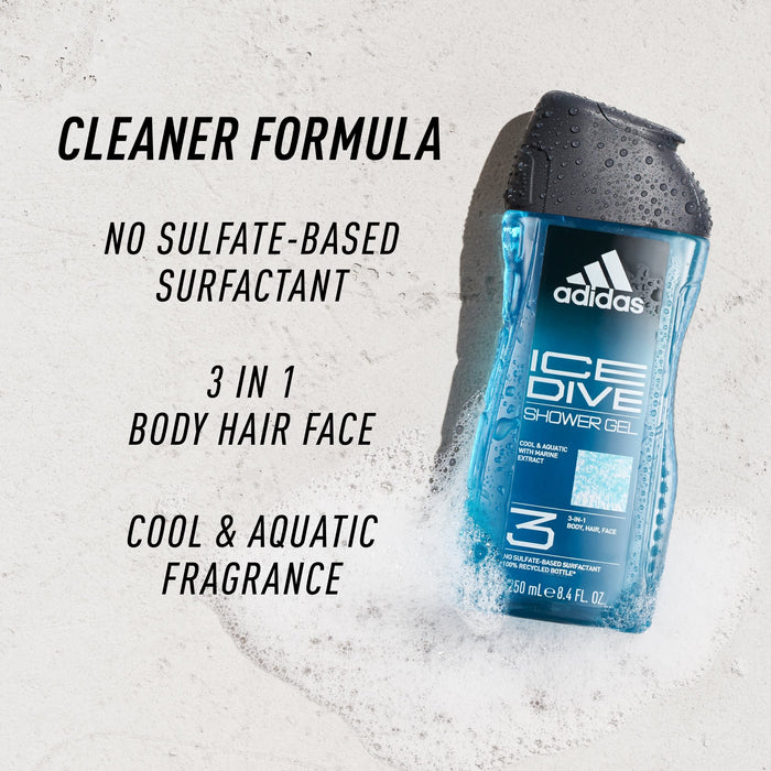 Adidas Ice Dive Refreshing Shower Gel 250ml - Shower Gels at MyPerfumeShop by Adidas