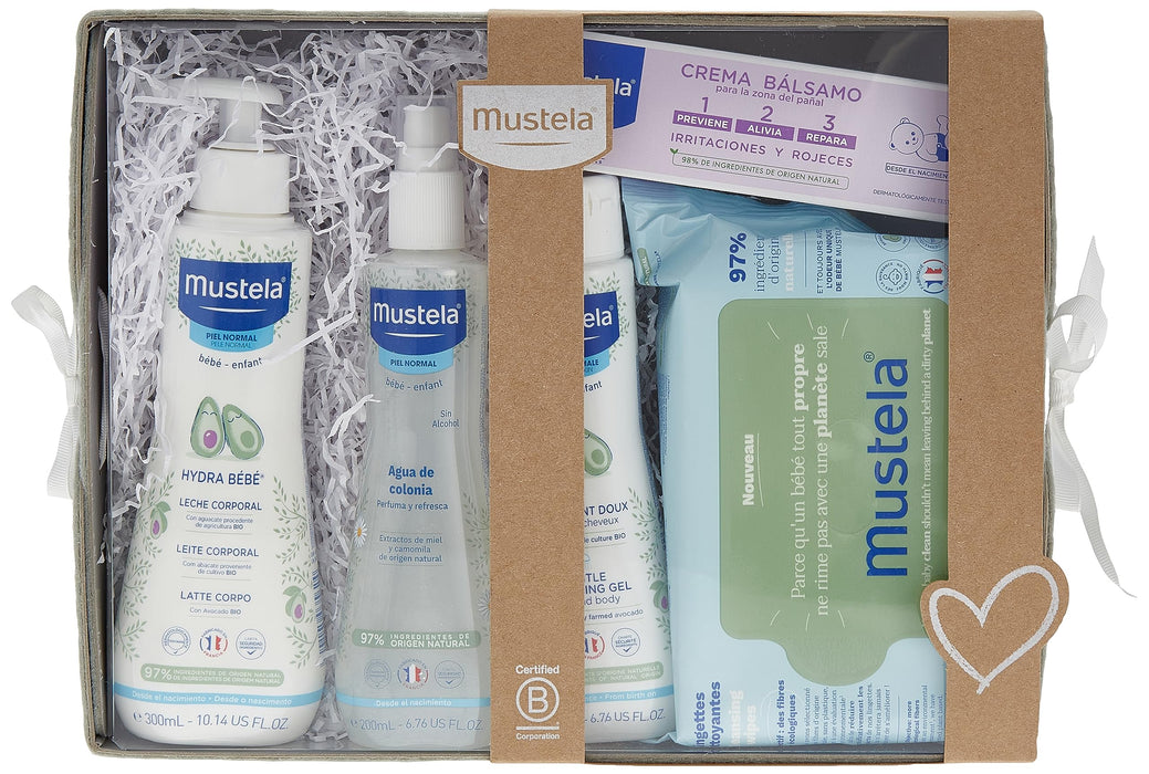 Mustela Grey Small Basket Gift Set 5 Pieces - Body Cleansers at MyPerfumeShop by Mustela