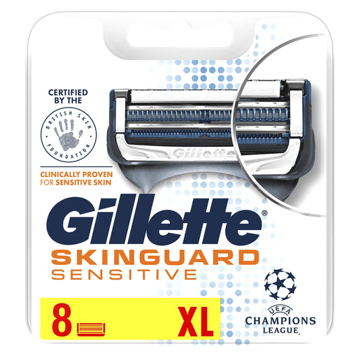 Gillette SkinGuard Sensitive Razor Blades For Men, 8 Refills - Razor Blades & Cartridges at MyPerfumeShop by Gillette