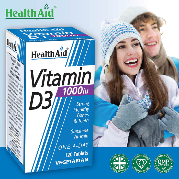 Healthaid Vitamin D3 120 Tablets - Bone Care at MyPerfumeShop by Healthaid