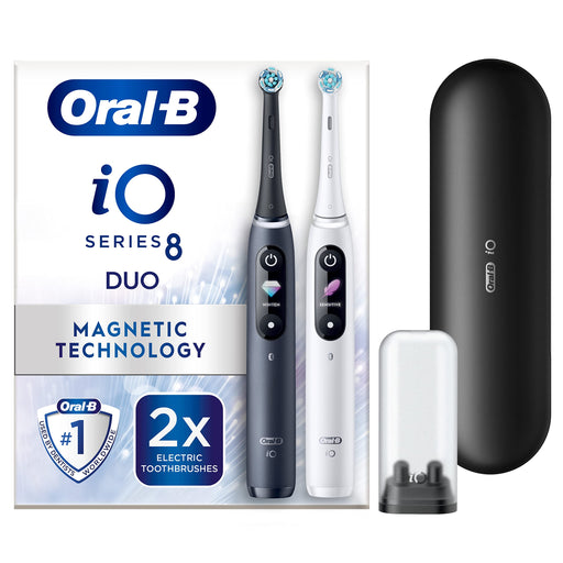 Oral-B iO8 White Alabaster & Black Onyx (Duo Pack) - Rotating at MyPerfumeShop by Oral-B