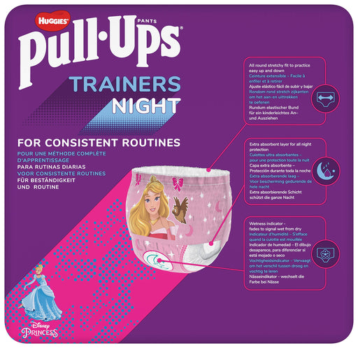 Huggies Pull-Ups Trainers Night Time Girl 2-4 Years Nappy Size 5-6+ x 18 - Toilet Training at MyPerfumeShop by Huggies