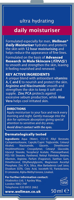 Vitabiotics Wellman Daily Moisturiser - 50ml - Skin at MyPerfumeShop by Vitabiotics