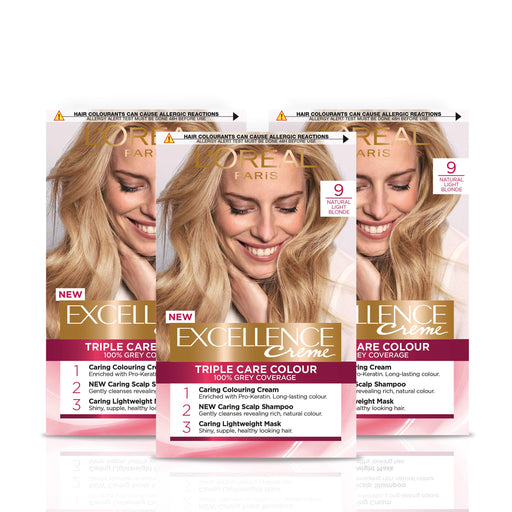 L'Oreal Paris Excellence 9 Natural Light Blonde - Colourants at MyPerfumeShop by Excellence Color