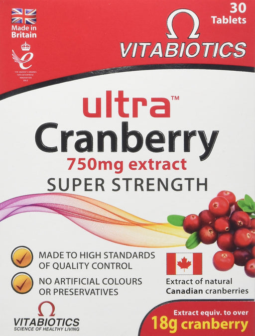 Vitabiotics Ultra Cranberry 750mg Super Strength 30 Tablets - Immune Support at MyPerfumeShop by Vitabiotics Ultra