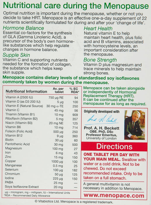 Vitabiotics Menopace 30 Tablets - Women at MyPerfumeShop by Menopace