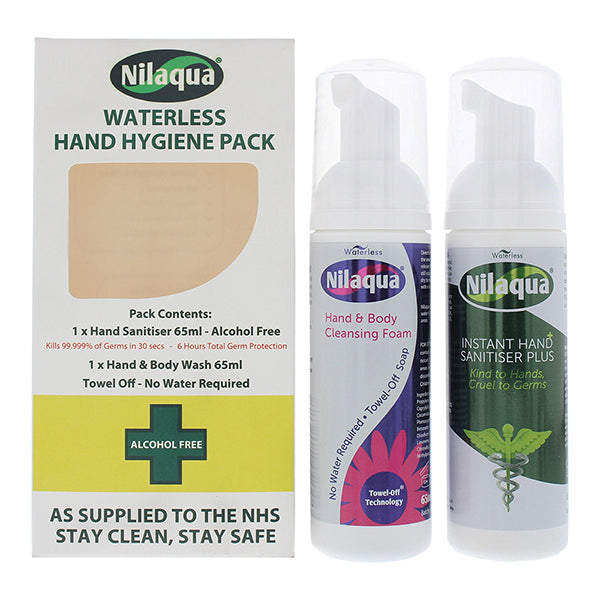 Nilaqua Waterless Hand Hygiene Pack 65ml Hand Sanitiser + 65ml Hand Wash - Bath & Body at MyPerfumeShop by Nilaqua