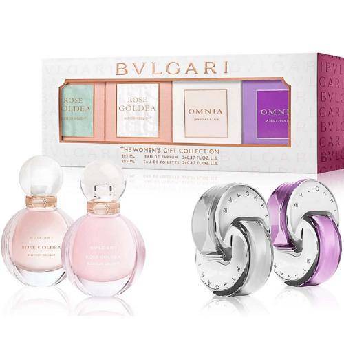 Bvlgari (L) 4 x 5ml Mini EDP Rose Goldea Blossom Delight + EDT Rose Goldea Blossom Delight + EDT Omnia Crystalline + EDT Omnia Amethyste - Fragrance at MyPerfumeShop by Bvlgari