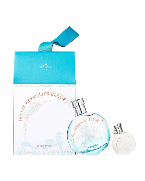 Hermès Eau Des Merveilles Bleue 2 Piece Gift Set: Eau De Toilette 50ml - Eau De Toilette 7.5ml - Fragrance at MyPerfumeShop by Hermès