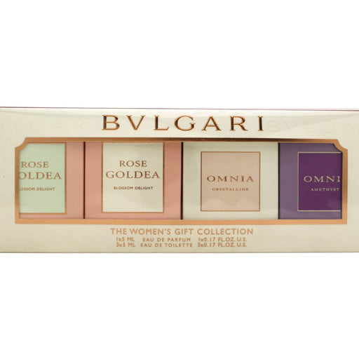 Bvlgari (L) 4 x 5ml Mini EDP Rose Goldea Blossom Delight + EDT Rose Goldea Blossom Delight + EDT Omnia Crystalline + EDT Omnia Amethyste - Fragrance at MyPerfumeShop by Bvlgari