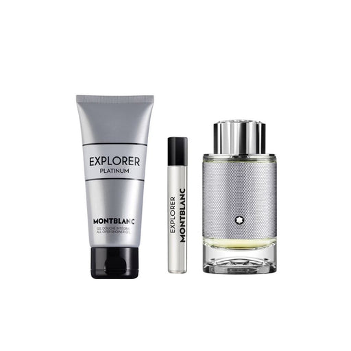 Mont Blanc Explorer Platinum Gift Set 100ml EDP + 100ml Shower Gel + 7.5ml EDP - Fragrance at MyPerfumeShop by Mont Blanc