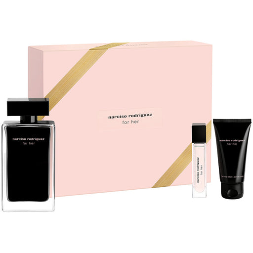 Narciso Rodriguez For Her 3 Piece Eau De Toilette 100MLEau De Toilette 10MLBody Lotion 50ML - Fragrance at MyPerfumeShop by Narciso Rodriguez