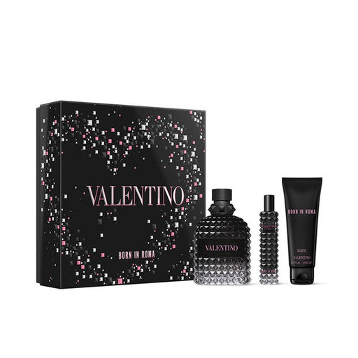 Valentino Born in Roma Uomo Gift Set 100ml EDT + 15ml EDT + 75ml Shower Gel - Bath & Body Gift Sets at MyPerfumeShop by Valentino