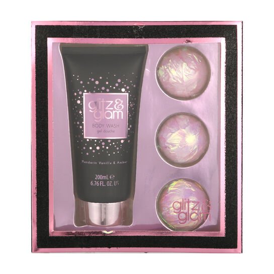 Style & Grace Glitz & Glam Bath Bombed Gift Set 200ml Body Wash + 3 x 50g Bath Fizzers - Bath & Shower at MyPerfumeShop by Style & Grace