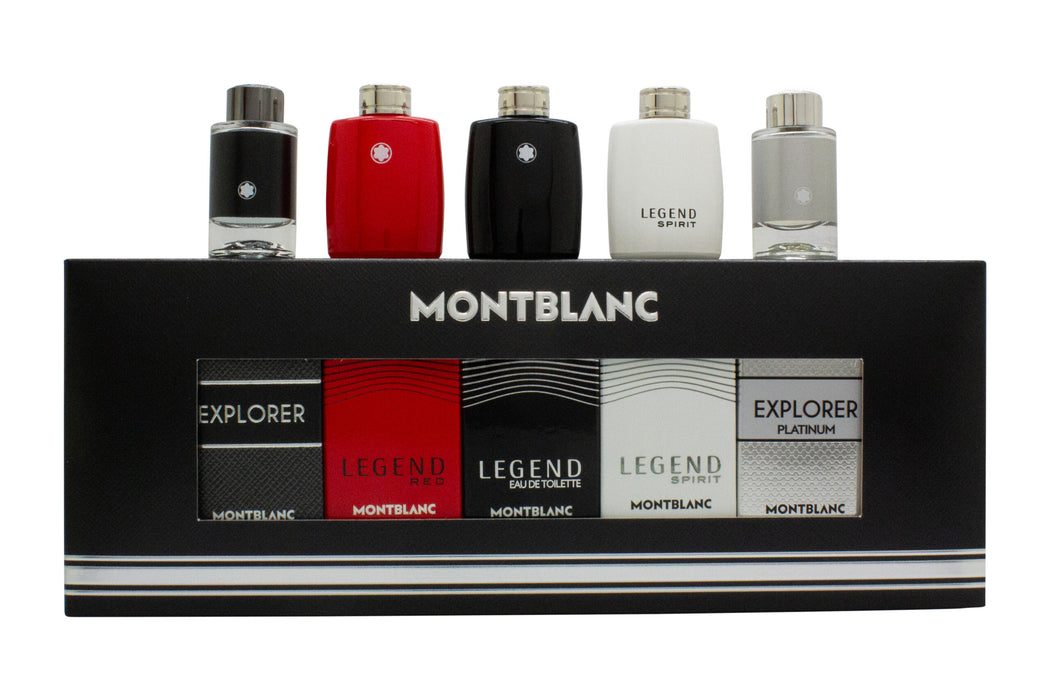 Montblanc Miniatures Gift Set – 4.5ml Legend, Legend Red, Explorer, Legend Spirit & Explorer Platinum