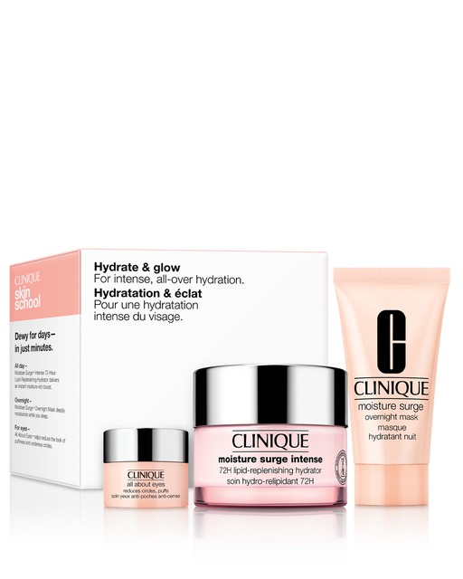 Clinique Moisture Surge Gift Set 50ml Moisture Surge Intense 72H Hydrator + 30ml Moisture Surge Overnight Mask + 5ml All About Eyes Cream - Face Cream at MyPerfumeShop by Clinique