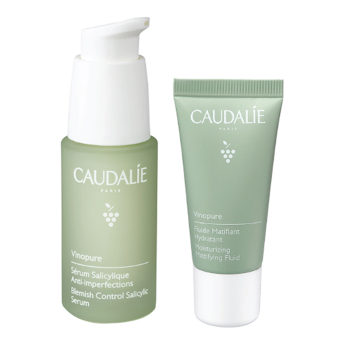 Caudalie Vinopure Anti-Blemish Duo Gift Set 30ml Blemish Control Salicylic Serum + 15ml Moisturizing Mattifying Fluid - Facial Cleansing Kits at MyPerfumeShop by Caudalie