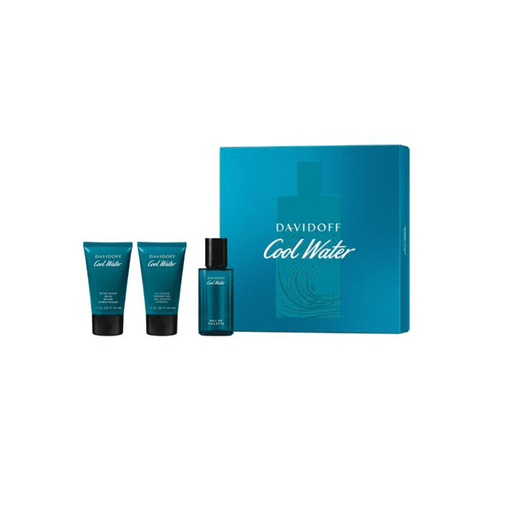 Davidoff Cool Water Gift Set 40ml EDT + 50ml Shower Gel + 50ml Aftershave Balm - Fragrance at MyPerfumeShop by Davidoff