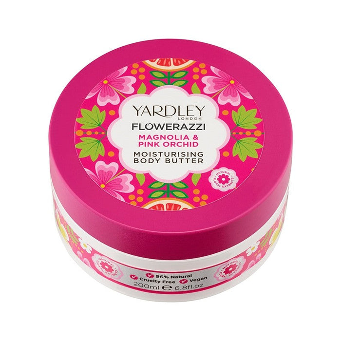 Yardley London Flowerazzi Magnolia & Pink Orchid Moisturising Body Butter 200ml - Skincare at MyPerfumeShop by Yardley London