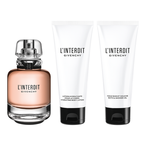 Givenchy L'interdit 3 Piece Gift Set: Eau De Parfum 80ml - Body Lotion 75ml - Shower Gel 75ml - Gift Set at MyPerfumeShop by Givenchy