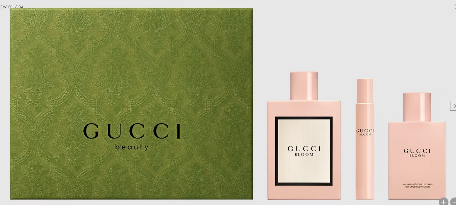 Bloom Gucci 2 Piece Gift Set: Eau De Parfum 100ml - Rollerball Perfume 7.4ml - Body Lotion 100ml - Bath & Body Gift Sets at MyPerfumeShop by Gucci