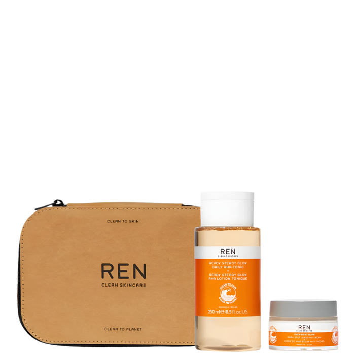 REN Clean Skincare All Is Bright P.M Duo Gift Set – Glow Tonic & Overnight Dark Spot Cream