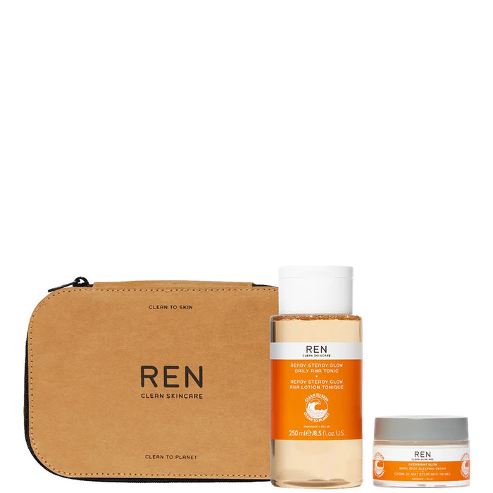 REN Clean Skincare All Is Bright P.M Duo Gift Set – Glow Tonic & Overnight Dark Spot Cream