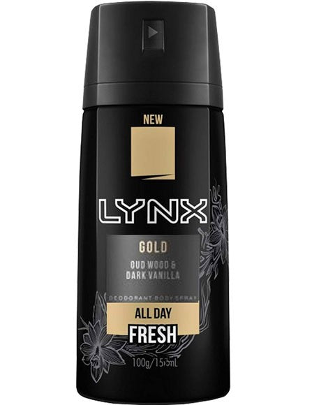 Lynx Gold Deodorant Body Spray Oud Wood & Dark Vanilla - Fragrance at MyPerfumeShop by Lynx