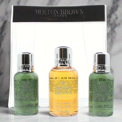 Molton Brown 3-Piece Travel Gift Set - Suma Ginseng & Juniper Lapp Pine Body Washes (50ml & 30ml) - Gift Set at MyPerfumeShop by Molton Brown