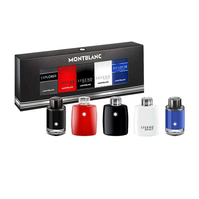 Montblanc Miniatures Gift Set – 4.5ml Legend, Legend Red, Explorer, Legend Spirit & Explorer Platinum