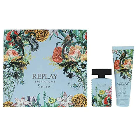 Replay Signature Secret Gift Set 50ml EDT + 100ml Body Lotion - Eau de Toilette at MyPerfumeShop by Replay