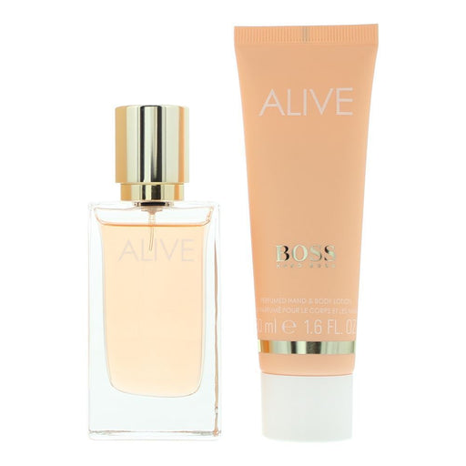 Hugo Boss Alive 2 Piece Gift Set: Eau De Parfum 30ml - Body Lotion 50ml - Gift Set at MyPerfumeShop by Hugo Boss