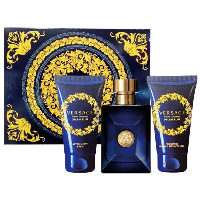 Versace Dylan Blue Pour Homme Gift Set EDT 50ml+S/Gel 50ml+AS Balm 50ml - Mens Giftsets at MyPerfumeShop by Versace