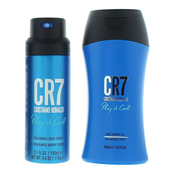 Cristiano Ronaldo CR7 Play It Cool Gift Set 200ml Shower Gel + 150ml Body Spray - Body Cleansers at MyPerfumeShop by Cristiano Ronaldo