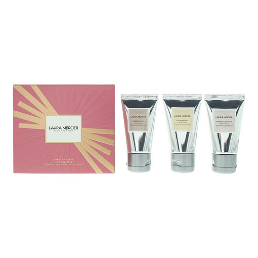 Laura Mercier Party Of Three Hand Cream Gift Set 30ml Almond Coconut Hand Cream + 30ml Ambre Vanille Hand Cream + 30ml CrÃ¨me Brulee Hand Cream - Bath & Body at MyPerfumeShop by Laura Mercier