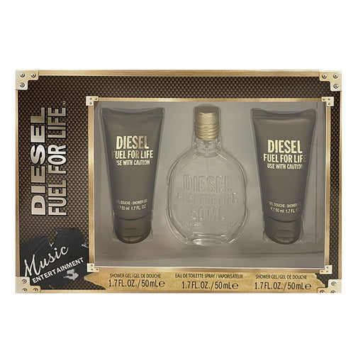 Diesel Fuel For Life Eau De Toilette 3 Piece Gift Set: Eau De Toilette 50ml - 2 X Shower Gel 50ml - Eau de Toilette at MyPerfumeShop by Diesel