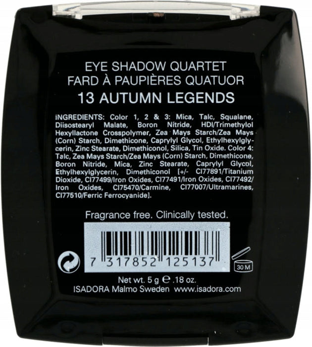 IsaDora Eyeshadow Quartet 5g - 13 Autumn Legends - Cosmetics at MyPerfumeShop by IsaDora