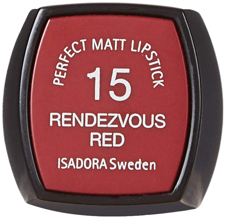 IsaDora Perfect Matte Lipstick 4.5g - 15 Randezvous Red - Cosmetics at MyPerfumeShop by IsaDora