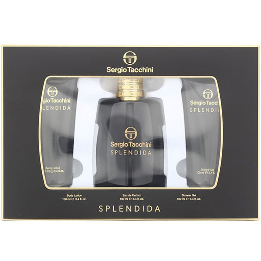 Sergio Tacchini Splendida Gift Set 100ml EDP + 100ml Body Lotion + 100ml Shower Gel - Eau De Parfum at MyPerfumeShop by Sergio Tacchini