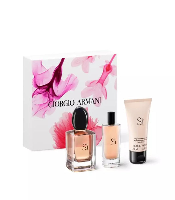 Giorgio Armani Si Gift Set 50ml EDP + 50ml Body Lotion + 15ml EDP