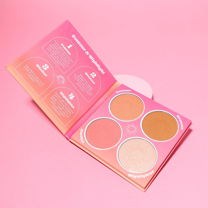 Sunkissed Radiant Lustre Face Palette - 4 Shades - Blushers at MyPerfumeShop by Sunkissed