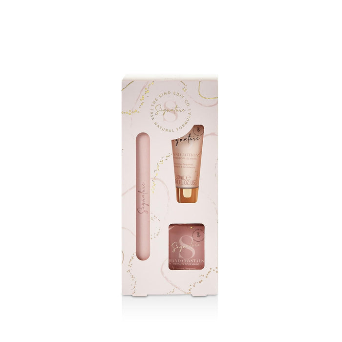 The Kind Edit Co. Signature Hand Care Gift Set 30ml Hand Lotion + 50g Hand Crystals + Nail File - Bath & Body at MyPerfumeShop by The Kind Edit Co.