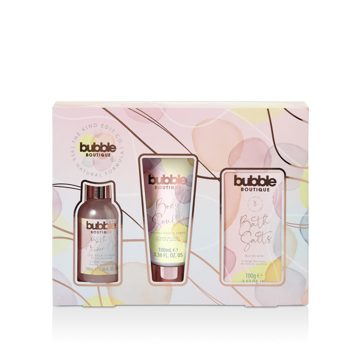 The Kind Edit Co. Bubble Boutique Pamper Treats Gift Set 100ml Bath & Shower Gel + 100ml Body Souffle + 100g Bath Salts - Bath & Shower Gel at MyPerfumeShop by The Kind Edit Co.